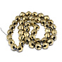 Electroplate Non-magnetic Synthetic Hematite Beads Strands, Faceted Round