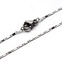 304 Stainless Steel Mariner Link Chain Necklaces, with Lobster Clasps, 17.7 inch(45cm)