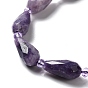 Lepidolita natural / hebras de perlas de piedra de mica púrpura, facetados, lágrima