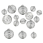 Pendentifs en fil de fer, pendentifs de cage de perle en spirale, ronde