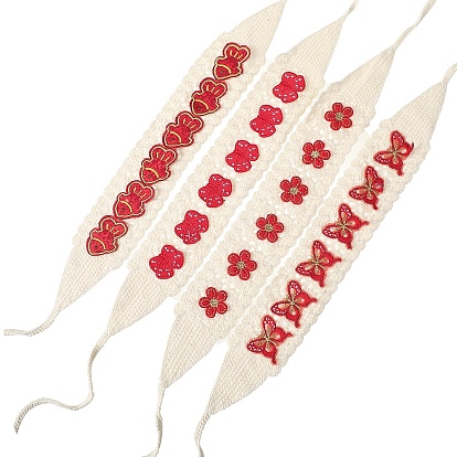 Bandeau décoratif à motif de joli dessin animé, accessoires pour cheveux tricotés ajourés, pour femmes et filles