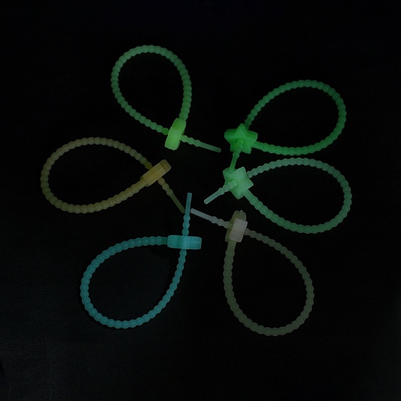 Bridas luminosas de silicona para cables, correa organizadora de cordón que brilla en la oscuridad, para la gestión de cables, estrella/rana/huella de pata/flor/conejo/punta ovalada