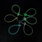 Luminous Silicone Cable Zip Ties, Glow in the Dark Cord Organizer Strap, for Wire Management, Star/Frog/Paw Print/Flower/Rabbit/OvaL Tip