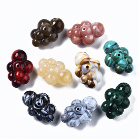 Perles acryliques, style de pierres fines imitation