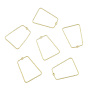 Alloy Open Back Bezel Pendants, For DIY UV Resin, Epoxy Resin, Pressed Flower Jewelry, Cadmium Free & Lead Free, Trapezoid