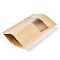 Bolsas de papel kraft resellables, bolsas resellables, pequeña bolsa de pie de papel kraft, con ventana