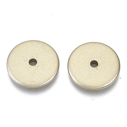 Perles acryliques laquées, Plat rond / disque