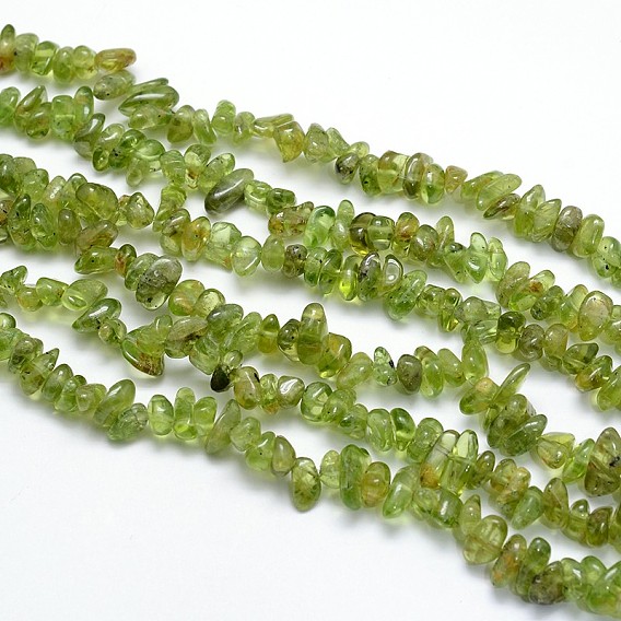 Natural Peridot Chips Beads Strands