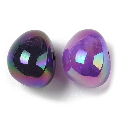 Uv perles acryliques de placage, iridescent, larme