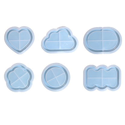 DIY Display Tray Silicone Molds, Resin Casting Molds, Heart/Cloud/Oval