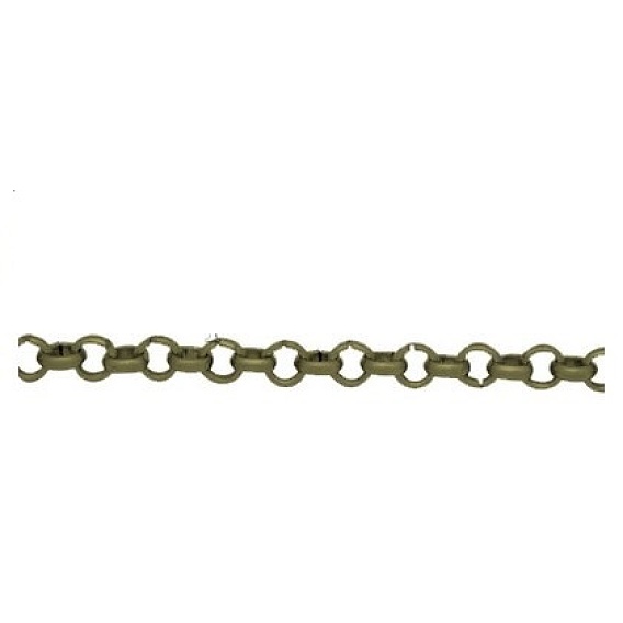 Cadenas rolo de hierro, cadena belcher, sin soldar, con carrete