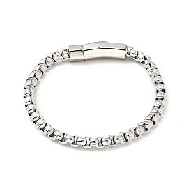 304 Stainless Steel Box Chain Bracelet for Men Women