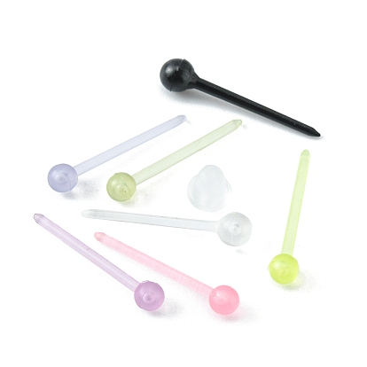 700Pcs Plastic Tiny Ball Stud Earrings with 150Pcs Ear Nuts for Women