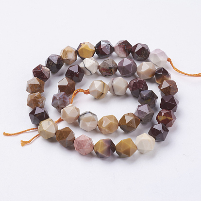 Perlas naturales Mookaite hebras, facetados, rondo
