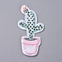 Computerized Embroidery Cloth Iron on/Sew on Patches, Costume Accessories, Appliques, for Backpacks, Clothes, Cactus