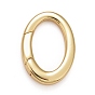 Rack Plating Brass Spring Gate Rings, Cadmium Free & Nickel Free & Lead Free, Long-Lasting Plated, O Rings