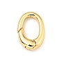 Brass Spring Gate Rings, Oval, Cadmium Free & Lead Free, Long-Lasting Plated