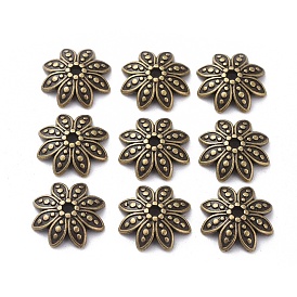 Tibetan Style Bead Caps, Lead Free & Cadmium Free, Flower