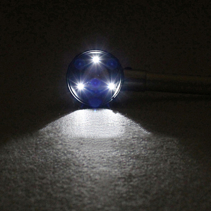 Металлическая ручная лупа, со стеклянной линзой и 3 светодиодным светильником