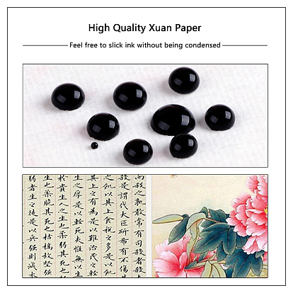 Chinese Calligraphy Brush Ink Writing Paper, Boiled Bamboo Pulp Paper, for Chinese Writing