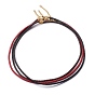 Braided Waxed Polyester Cord Necklaces Making, with 304 Stainless Steel Lobster Claw Clasps