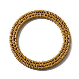 Resin Imitation Rattan Bag Handles, Round Ring, for Bag Straps Replacement Accessories