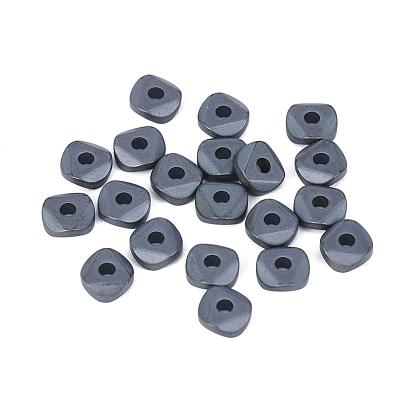 Non-magnetic Synthetic Hematite Beads Strands, Frosted, Faceted