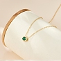 Женские плоские круглые ожерелья с кубическим цирконием, 925 ювелирные изделия из стерлингового серебра