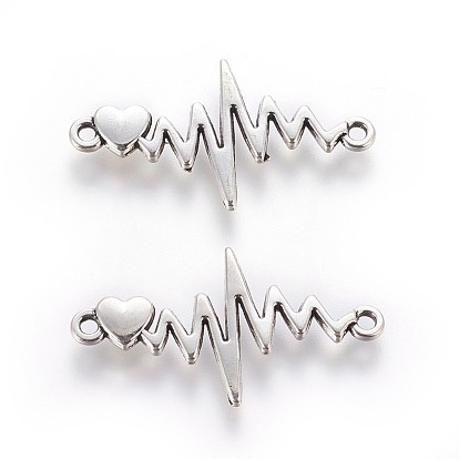 Conectores de enlaces de aleación de zinc de estilo tibetano, latido del corazón