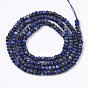 Natural Lapis Lazuli Beads Strands, Rondelle, Faceted