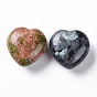 Piedra preciosa natural, corazón amor piedra, piedra de palma de bolsillo para el equilibrio de reiki