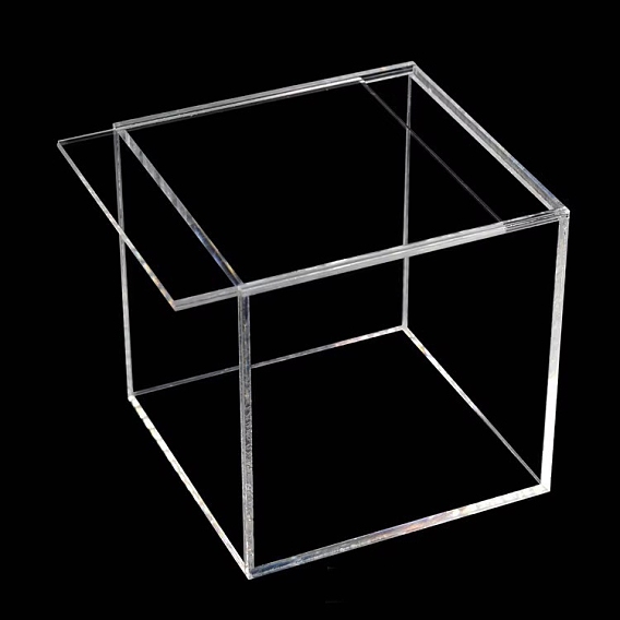 Boîte acrylique transparente carrée pour l'affichage, boîte de rangement, pour la protection contre la poussière des modèles de jouets et des objets de collection de blocs de construction de voiture