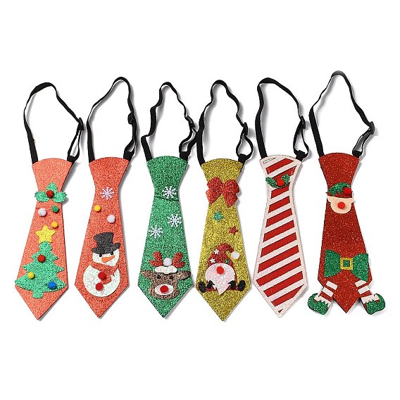 Snowman/Deer/Gnome Pattern Chistmas Theme Non-woven Fabrics Necktie, for Boy, with Elastic Band