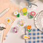 Transparent Acrylic Binder Paper Clips, Card Assistant Clips, Flower/Fried Egg/Ice-Lolly/Bear Pattern
