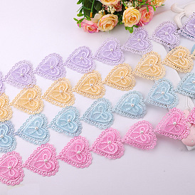 20 Yards Organza Embroidery Heart Lace Trim, Garment Accessories