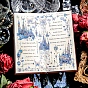 3 Sheets Laser PVC Waterproof Castle Decorative Stickers, Self-adhesive Castle Decals, for DIY Scrapbooking