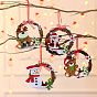 Aro de guirnalda de rama de vid de ratán en forma de círculo, para decoraciones de fiesta de navidad de pascua de bricolaje