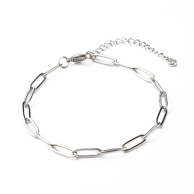 304 Stainless Steel Paperclip Chains Bracelet