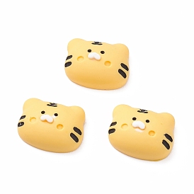 Opaque Resin Cabochons, Tiger