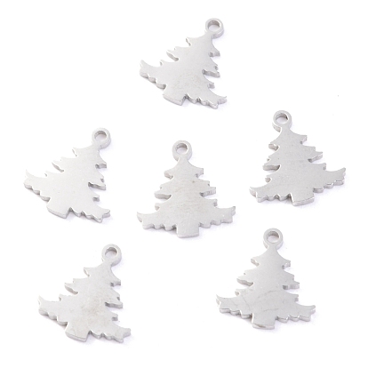 Christmas 304 Stainless Steel Charms, Laser Cut, Christmas Tree