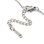 201 collier pendentif anneau de fusion en acier inoxydable avec chaînes câblées