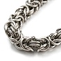 304 ожерелья-цепочки в византийском стиле из нержавеющей стали с волчьими застежками из хирургической нержавеющей стали.