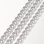 Aluminium Twisted Curb Chains, Unwelded, 9x6x1.5mm
