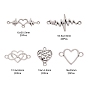 100 pcs 5 style tibétain style liens en alliage de zinc connecteurs, Saint Valentin, coeur et battement de coeur