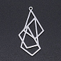 201 Stainless Steel Pendants, Origami, Rhombus