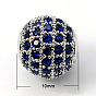 Латунные шарики циркония кубической, круглые, 10 мм, отверстие : 1.5 мм