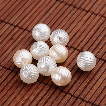 Redondo de acrílico perlas de imitación de la perla, 10 mm, Agujero: 2 mm, sobre 1100 unidades / 500 g