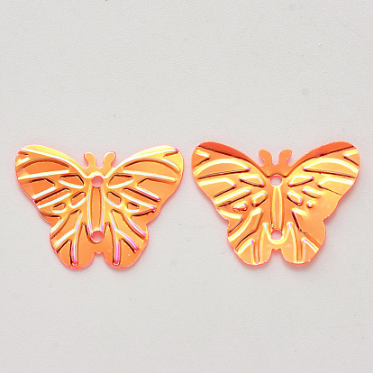 Ornament Accessories, PVC Plastic Paillette/Sequins Beads, Butterfly