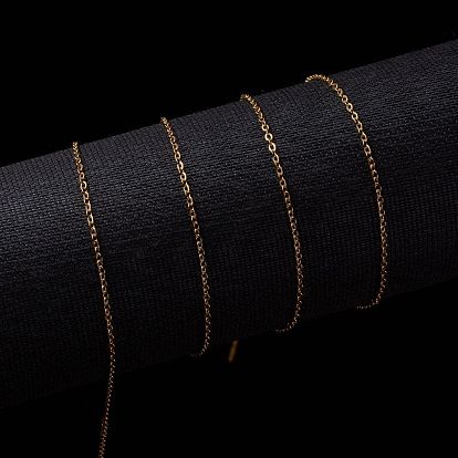 Ионное покрытие (ip) 304 кабельные цепи из нержавеющей стали, с катушкой, Плоско-овальные, для изготовления ювелирных изделий
