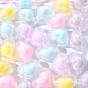 50Pcs 5 Colors Transparent Acrylic Beads, Frosted, Bead in Bead, Heart